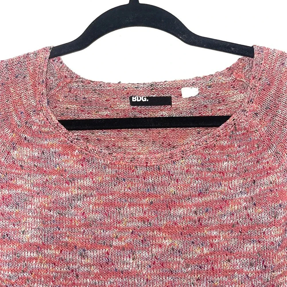 BDG Urban Outfitters Red Multicolor Marled Knit Pullover Sweater Medium Women’s